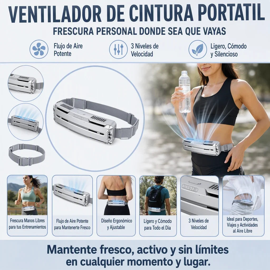 VENTILADOR DE CINTURA PORTATIL