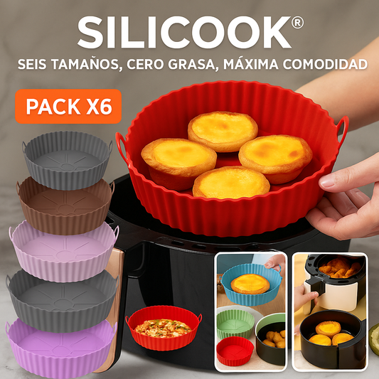 SILICOOK® SEIS TAMAÑOS, CERO GRASA, MÁXIMA COMODIDAD