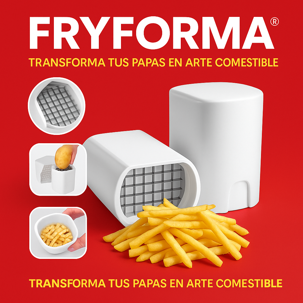 FRYFORMA® TRANSFORMA TUS PAPAS EN ARTE COMESTIBLE