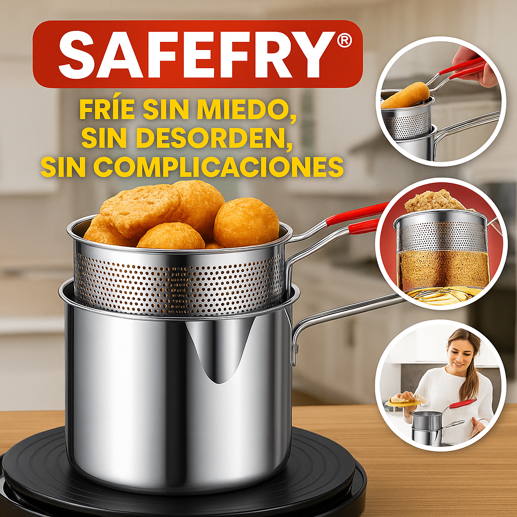 SAFEFRY® FRIE SIN MIEDO, SIN DESORDEN, SIN COMPLICACIONES