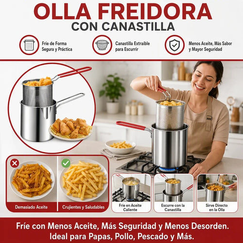OLLA FREIDORA CON CANASTILLA