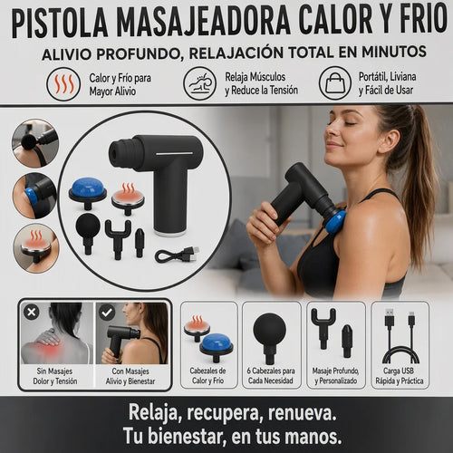 PISTOLA MASAJEADORA FRIO Y CALOR