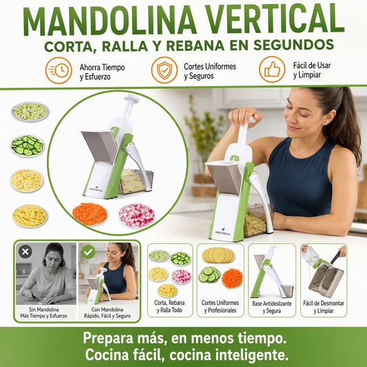 MANDOLINA VERTICAL CORTADORA DE VERDURAS