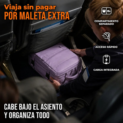 Mochila de Viaje Cabina PRO Coofay Con Compartimento Zapatos y Apertura 180°
