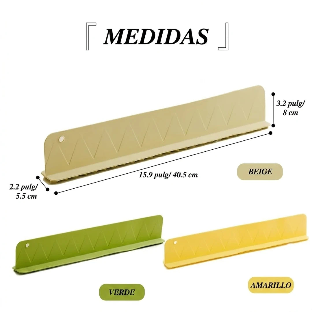 Barrera Antisalpicaduras De Silicona Flexible Con Ventosas Para Fregadero / Lavabo