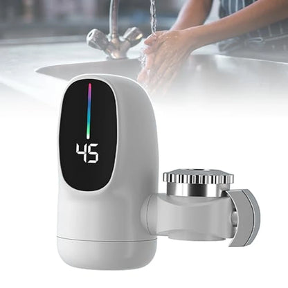 Grifo Eléctrico De Agua Caliente Instantánea Con Pantalla Digital y Válvula Dual Fría/Caliente