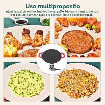 Parrilla Eléctrica Sin Humo 1200W — Barbacoa Coreana de Sobremesa Antiadherente