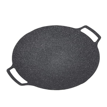 Plancha Redonda Antiadherente Con Doble Asa y Base 6 Capas Para Gas / Inducción / Fogata