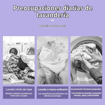 Lavadora Plegable Portátil 8L Con Ciclo Exprés y Cesta Escurridora