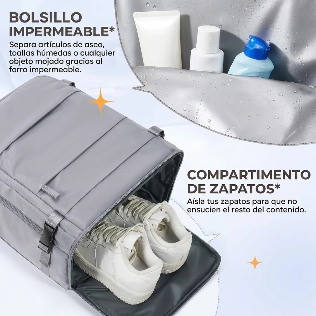 Mochila de Viaje Cabina PRO Coofay Con Compartimento Zapatos y Apertura 180°